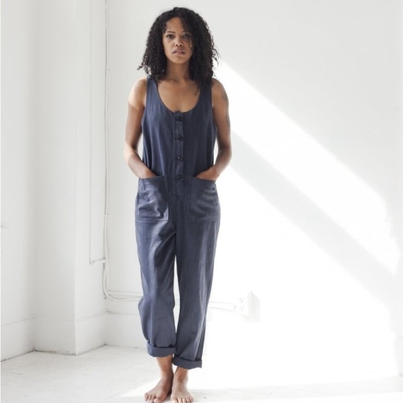 Jungmaven - Button Front Jumper in Navy; Medium. - Picture 2 of 13